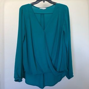Lush Long-sleeve Jade Blouse
